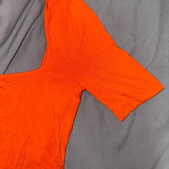 Women's Bodysuit - Orange - Square Neckline - US Small - SHEIN - Picture 7 of 10